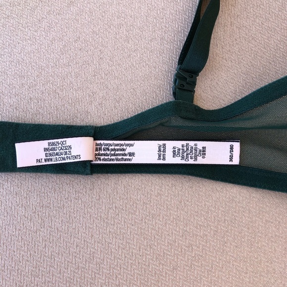 Victoria’s Secret Green With Gold Shimmer Women's Demi Cup Under Wire Bra 36D - Picture 13 of 16